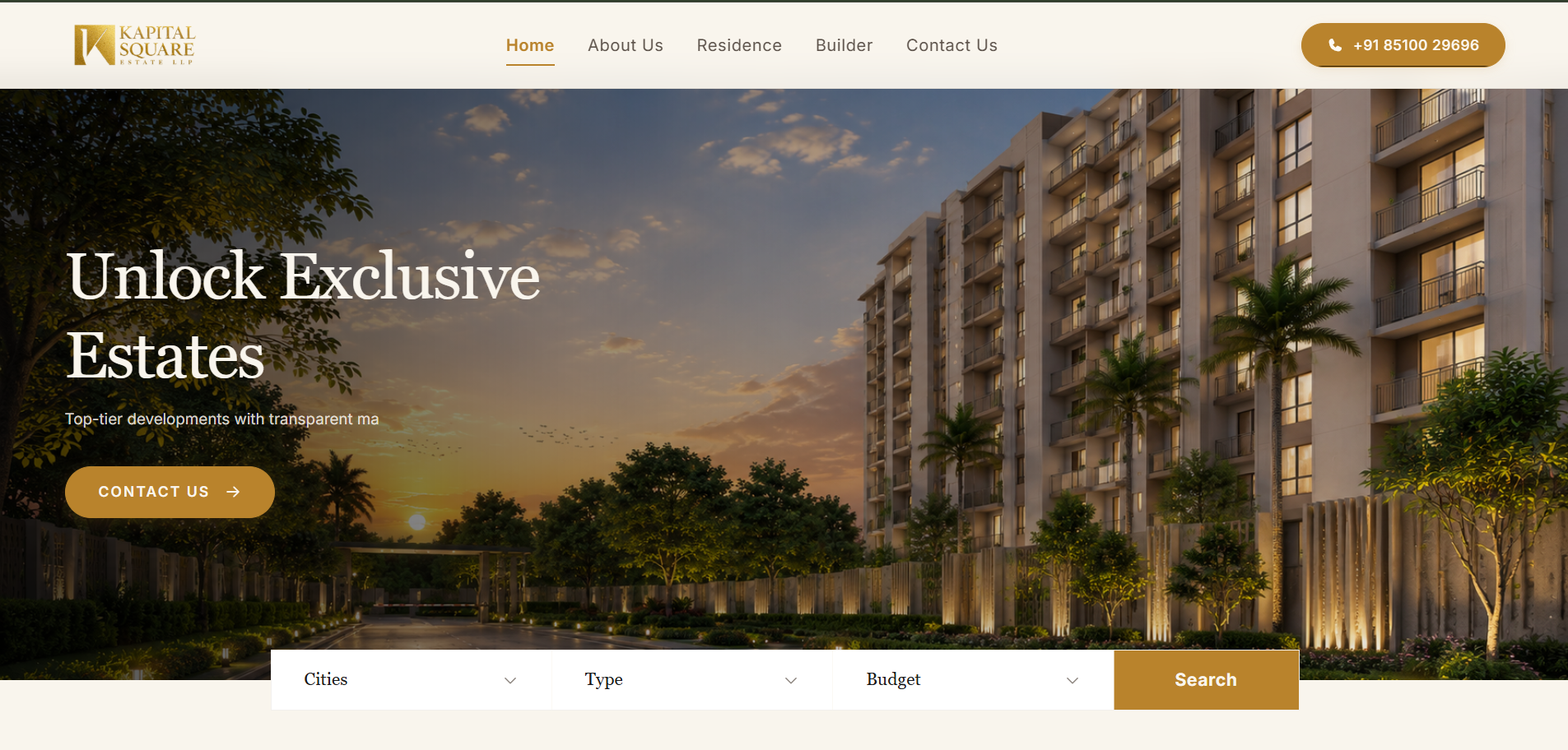 Kapital Square Headless Real Estate Platform